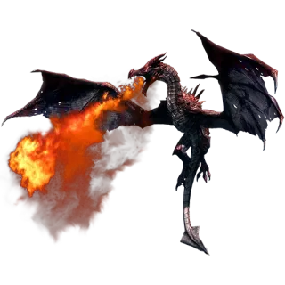 🐉 draak, vuur, fantasie, monster, mythisch wezen whatsapp sticker