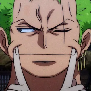 🌽 Zoro One Piece anime, one piece, zoro, character, funny, meme telegram sticker