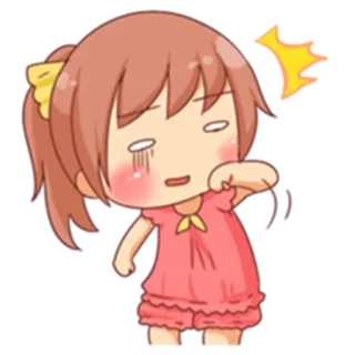 😵 漫画, アニメ, 女の子, 可愛い, パンチ, 怒り, 表情 telegram sticker