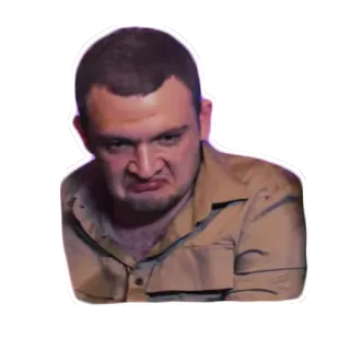 😟 男性, 顔, 表情, ステッカー, ポートレート, 人物 telegram sticker