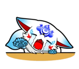 😭 chorando, triste, anime, kawaii, fofo, raposa, desenho animado whatsapp sticker