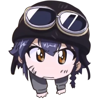 😠 Anime, Charakter, Militär, Pilot, Luftfahrt whatsapp sticker