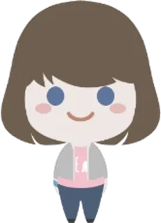 😺 Desenho animado, Menina, Adesivo, Fofo, Kawaii, Avatar telegram sticker