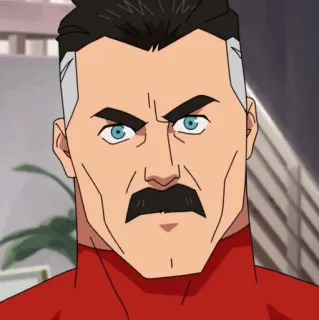 🌐 Omni-Man Invincible Superheld, Viltrumit, animiert, Cartoon, Omni-Man telegram sticker