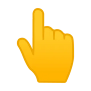 👆 finger, hand, pointing, emoji telegram sticker