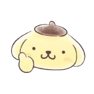 🍮 Pom Pom Purin cartoon, character, dog, sanrio, middle finger telegram sticker