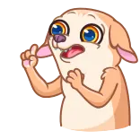😰 chien, animal, dessin animé, expression, drôle, sticker telegram sticker
