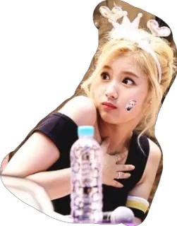 😧 Idola korea, Wanita, Selebriti, Pirang, Tanduk rusa, Imut telegram sticker