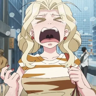 😭 动漫, 卡通, 哭泣, 女人, 伤心, 情绪化 telegram sticker