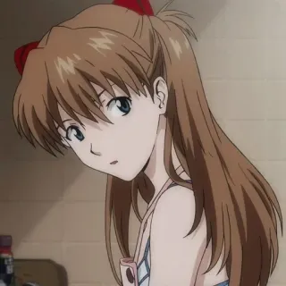 😧 Asuka Langley Sohryu Neon Genesis Evangelion Anime, Dibujo animado, Chica, Asuka, Evangelion telegram sticker