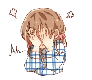 👩 Awww... süß, kawaii, verlegen, Anime, Mädchen, errötend, entzückend telegram sticker