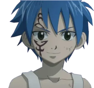 😊 Jellal Fernandes Fairy Tail Anime, Fairy Tail, Jellal Fernandes, cabelo azul, Personagem, Adesivo telegram sticker