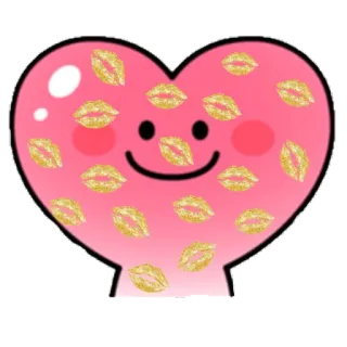 💋 corazón, besos, amor, lindo, rosa, pegatina telegram sticker