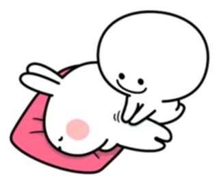 💤 Cartoon, Hase, Süß, Kawaii telegram sticker