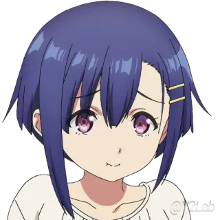 😕 Anime, Garota, Desenho animado, Adesivo telegram sticker