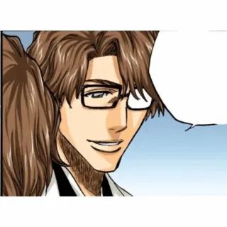 🧬 Aizen Sosuke Bleach 애니메이션, 만화, 안경, 웃음, 캐릭터 telegram sticker