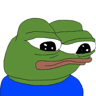 🙁 Pepe the Frog Pepe, kikker, meme, internet meme, verdrietig telegram sticker