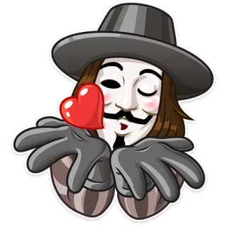 Guy Fawkes telegram stickers
