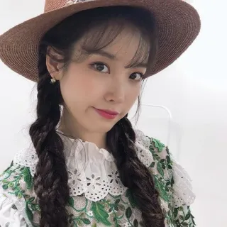 👩‍🌾 femme, chapeau, tresses, portrait, personne, femme whatsapp sticker