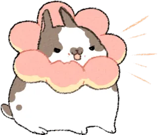 😠 Hase, Kaninchen, süß, Tier, kawaii, Haustier telegram sticker