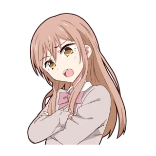 😜 anime, girl, character, cute, cartoon, kawaii, sticker telegram sticker
