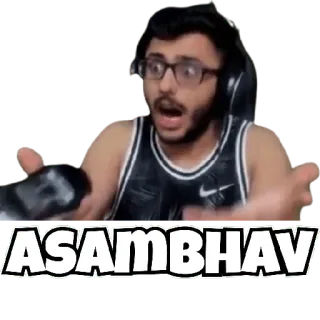 😀 ASAMBHAV 反应, 震惊, 表情包, 游戏, 惊喜 whatsapp sticker