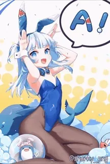 😀 Gawr Gura Hololive A! whatsapp sticker