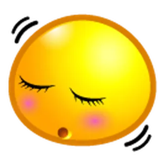 😊 Emoji, Dormir, Visage, Jaune, Dessin animé whatsapp sticker
