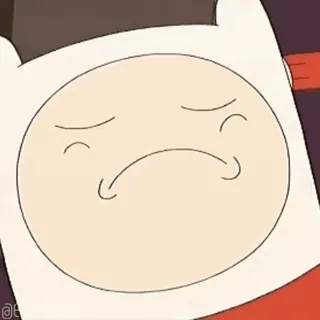 😫 Finn Adventure Time cartoon, animation, finn, adventure time, sad telegram sticker