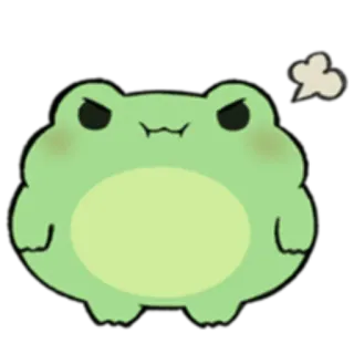 🐸 katak, marah, imut, stiker telegram sticker
