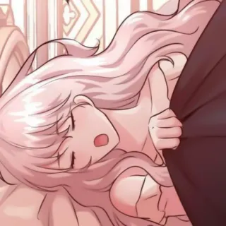 🫀 dormindo, anime, cabelo rosa, cama, descansando, desenho animado telegram sticker