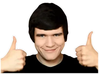 👍 палец вверх, одобрение, позитив, успех, праздник, мужчина, стикер whatsapp sticker