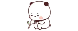 😔 Panda, Triste, Carino, Kawaii, Adesivo whatsapp sticker