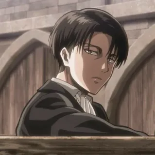 🌟 Levi Ackerman Attack on Titan anime, manga, Levi Ackerman, Attack on Titan, character, soldier telegram sticker
