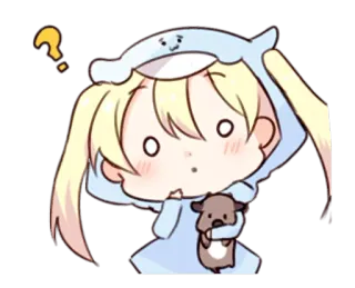 😕 かわいい, アニメ, ちび, 質問, 混乱, キャラクター, 漫画 telegram sticker