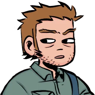 👨 Scott Pilgrim Scott Pilgrim vs. the World scott, pilgrim, movie, comics, indie telegram sticker