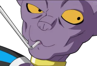 🍹 Beerus Dragon Ball Super Anime, Dragon Ball Super, Beerus, Cartoon, Gott der Zerstörung telegram sticker