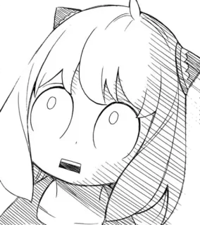 😐 Anya Forger Spy x Family anime, spy x family, anya forger, shocked, manga, cute telegram sticker
