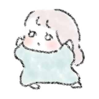 🧃 卡通, 绘画, 女孩, 可爱, 人物, 贴纸 whatsapp sticker