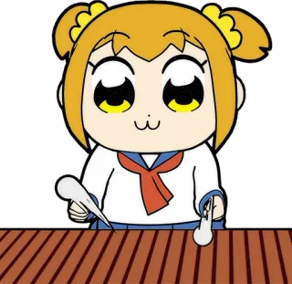 😐 Popuko Pop Team Epic Pop Team Epic, Anime, Manga, Popuko, süß, kawaii, lustig telegram sticker