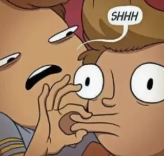 🙊 SHHH shhh, silenzio, quiete, cartone animato telegram sticker