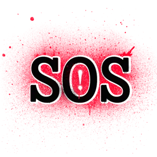 🚑 SOS bantuan, darurat, sinyal, bahaya whatsapp sticker