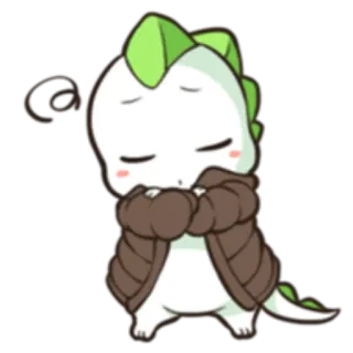 🤔 Desenho animado, Dinossauro, Fofo, Animal, Kawaii, Chibi, Personagem whatsapp sticker