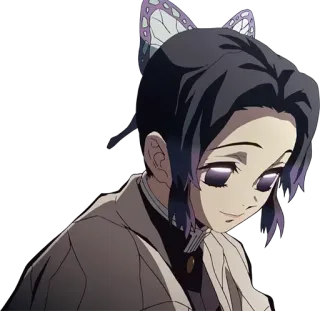 🦋 Shinobu Kocho Demon Slayer Аниме, Клинок рассекающий демонов, Шинобу Кочо, Бабочка, Манга whatsapp sticker