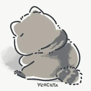 😭 YenCaTx raccoon, cute, animal, cartoon, sticker telegram sticker