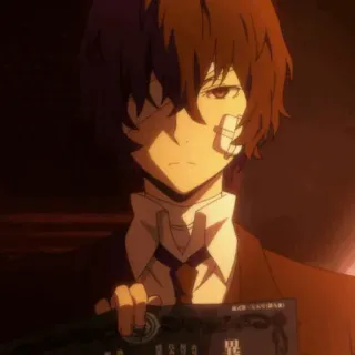 🗝 Osamu Dazai Bungou Stray Dogs アニメ, キャラクター, 太宰治, 文豪ストレイドッグス telegram sticker