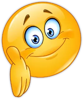 👋 emoji, happy, yellow, face, cartoon telegram sticker