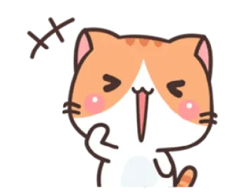 ☝️ mèo, dễ thương, vui vẻ, hoạt hình, động vật, vui tươi whatsapp sticker