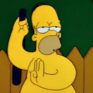 🙂 Homer Simpson The Simpsons 호머, 심슨, 만화, 웃긴, 캐릭터 telegram sticker