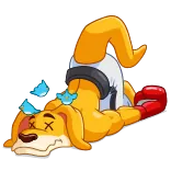 😵 perro, derrotado, boxeo, nocaut telegram sticker